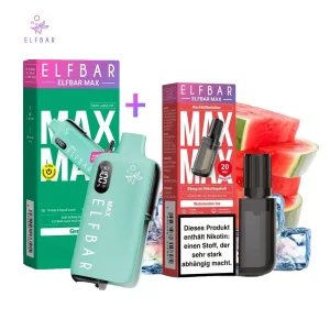 [Paket] ELFBAR MAX Green Kit + Pod Watermelon Ice