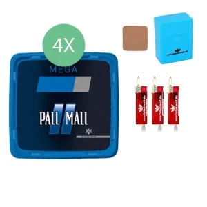 Pall Mall Tabak Blau 4 x 120g mit Zigarettenbox