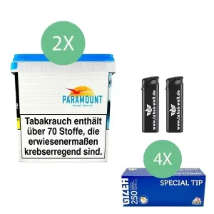 Paramount Volumentabak Blue 2 x Giga Box mit 1000 Gizeh Hülsen