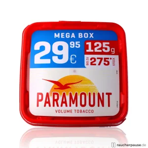 Paramount Volumentabak Mega Box 125g | American Blend | Vollwürzig Aroma