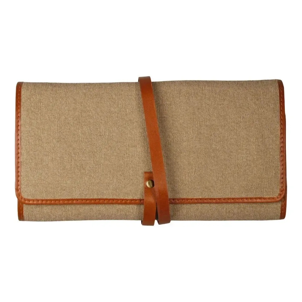 Passatore Pfeifen-Rollbeutel für 2 Pfeifen + Zubehör, Leder/Canvas