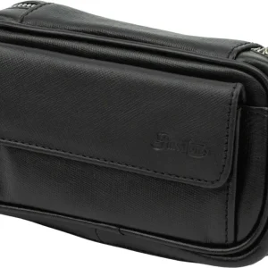 PASSATORE Pfeifentasche Leder schwarz 3er