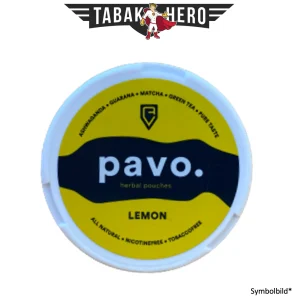 Pavo Lemon Kautabak herbal pouches Nikotinfrei (12g) MHD