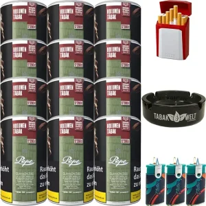 Pepe Rich Green 12 x Dosen mit Glasaschenbecher