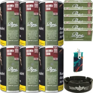 Pepe Rich Green 6 x 85g mit 1000 King Size Hülsen