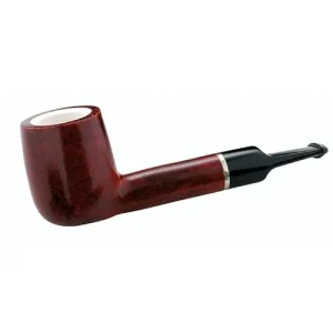 Pfeife Capitello Beta Lovat aus Bruyèreholz Meerschaum Acryl in braun weiss schwarz