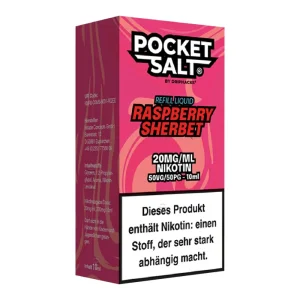 Pocket Salt by Drip Hack – Raspberry Sherbet – Nikotinsalz 20mg/ml (Nikotinsalzliquid, 10 ml, 50% VG / 50% PG)