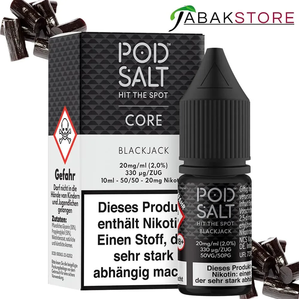 Pod Salt 10ml Liquid | Core | Black Jack | 20mg