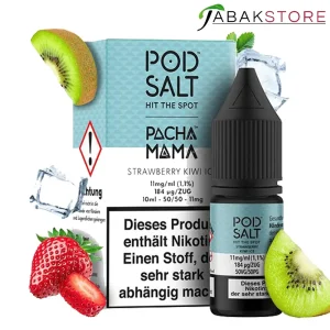 Pod Salt 10ml Liquid | Fusion | Pacha Mama Strawberry Kiwi Ice | 11mg