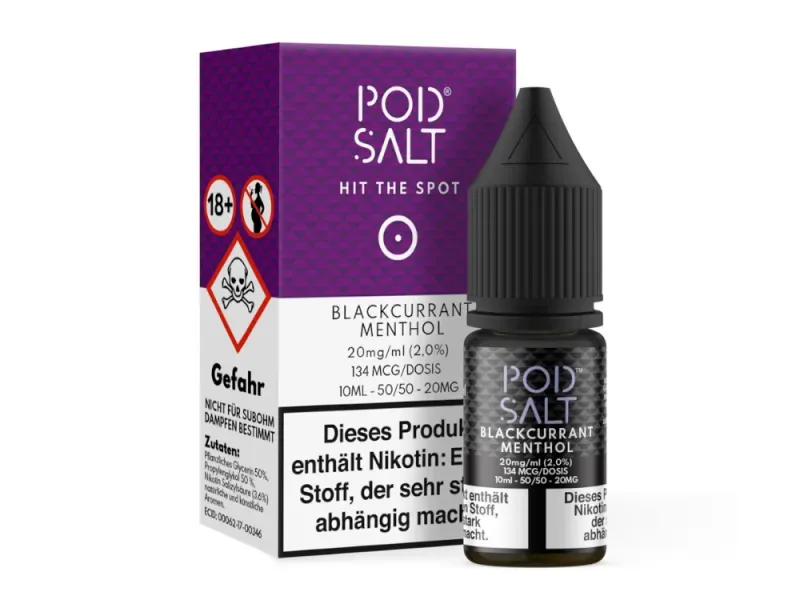 Pod Salt – Blackcurrant Menthol – 10ml Nikotinsalz Liquid