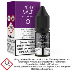 Pod Salt – Blackcurrant Menthol – Nikotinsalz Liquid 20 mg/ml