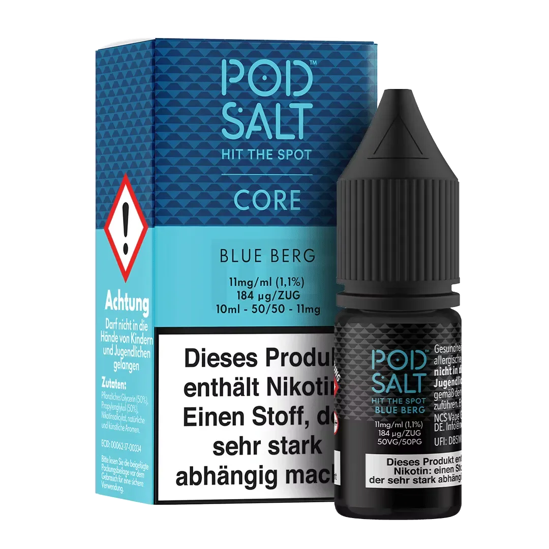 Pod Salt – Core – Blue Berg – Nikotinsalz-Liquid – 10ml – 11mg