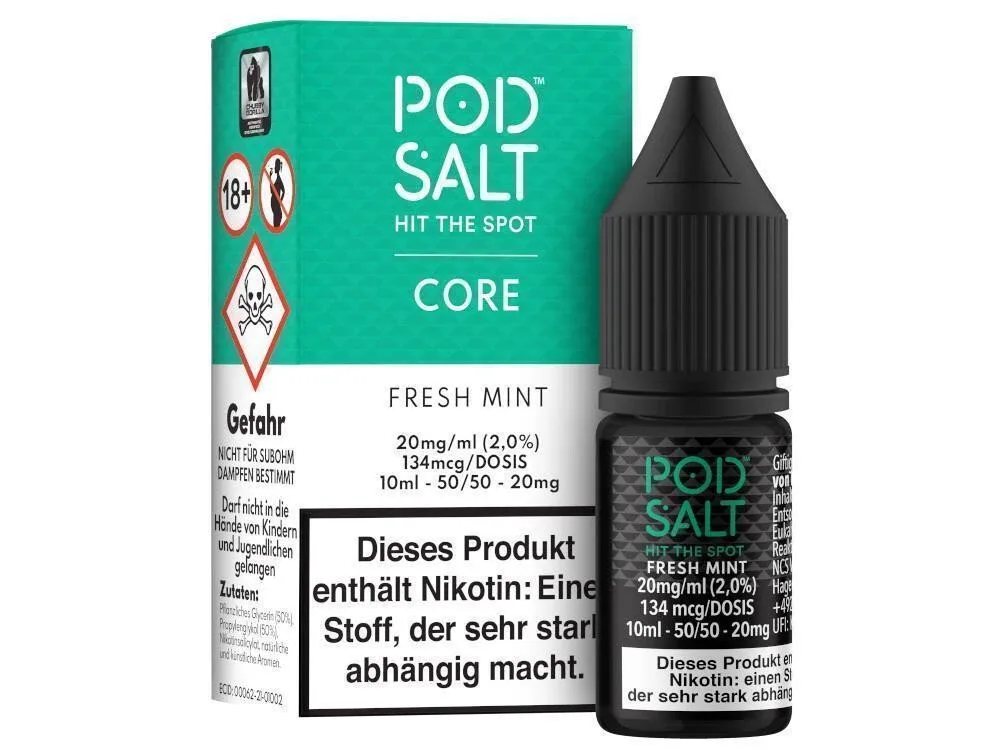 Pod Salt Core – Fresh Mint – E-Zigaretten Nikotinsalz Liquid