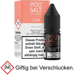 Pod Salt Core – Peach Ice – Nikotinsalz Liquid 20 mg/ml