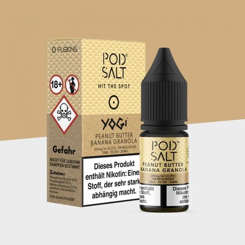 Pod Salt Fusion – Peanut Butter Banana Granola Bar 20mg/ml – E-Liquid