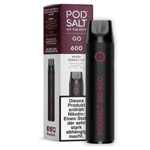 Pod Salt Go 600 Einweg E-Shisha Mixed-Berries-Ice-Aroma 20mg