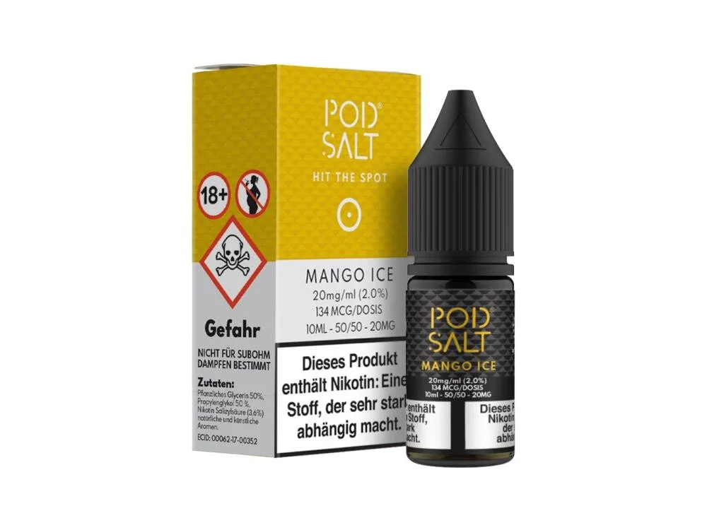 Pod Salt – Mango Ice – E-Zigaretten Nikotinsalz Liquid