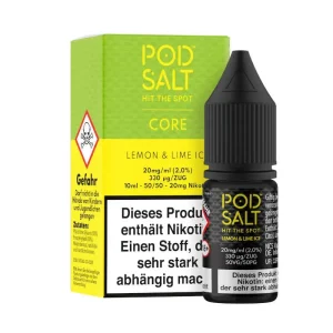 Pod Salt – Nikotinsalz Liquid 10ml Lemon & Lime Ice-20 mg/ml