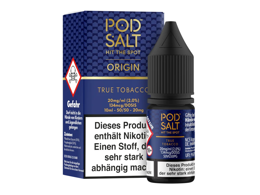 Pod Salt Origin - True Tobacco - Nikotinsalz Liquid - Image 2