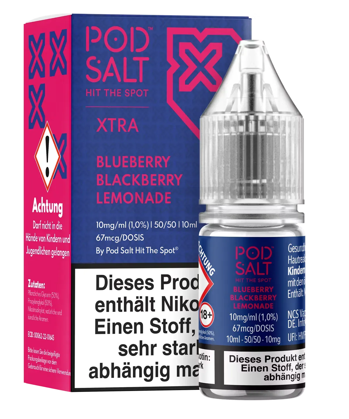 Pod Salt – Xtra – Blueberry Blackberry Lemonade – Nikotinsalz-Liquid – 10ml – 20mg