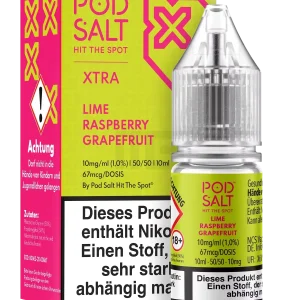 Pod Salt – Xtra – Lime Raspberry Grapefruit – Nikotinsalz-Liquid – 10ml – 10mg
