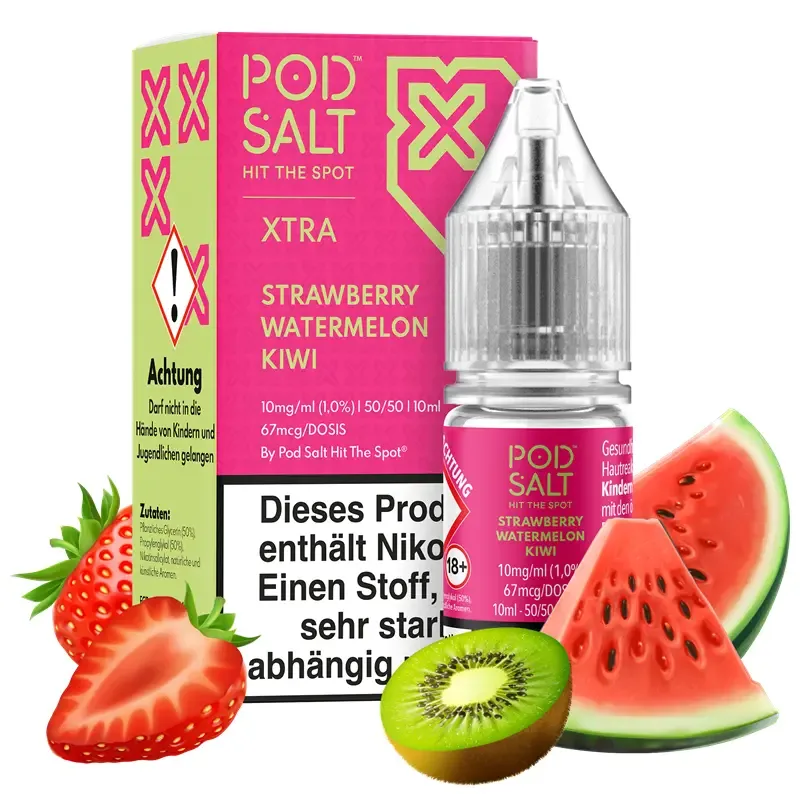 Pod Salt Xtra – Strawberry Watermelon Kiwi – 10 ml Nikotinsalz Liquid