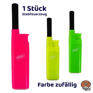 PROF Stabfeuerzeug mit Jet-Flamme 1 Stück – Farbe zufällig
