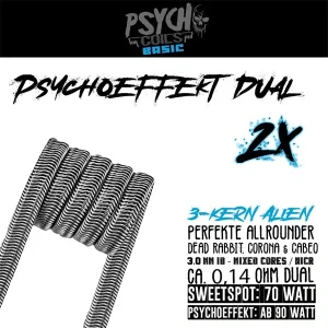 Psycho Coils Hand gefertigten Custom-Coils-Psycho Coils -PSYCHOEFFEKT DUAL