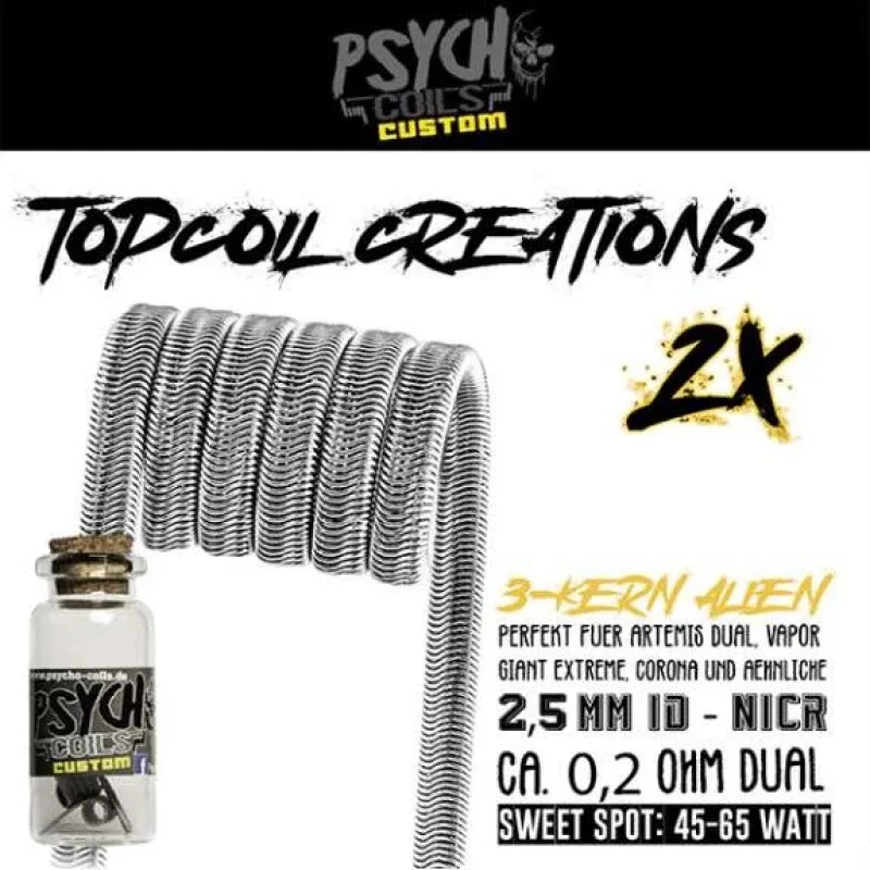 Psycho Coils Topcoil Creation NiCr Handmade Coil