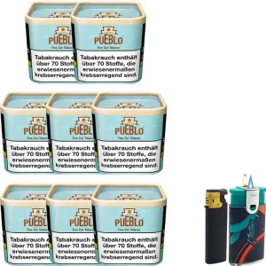 Pueblo Blue 8 x 100g mit Feuezeugen