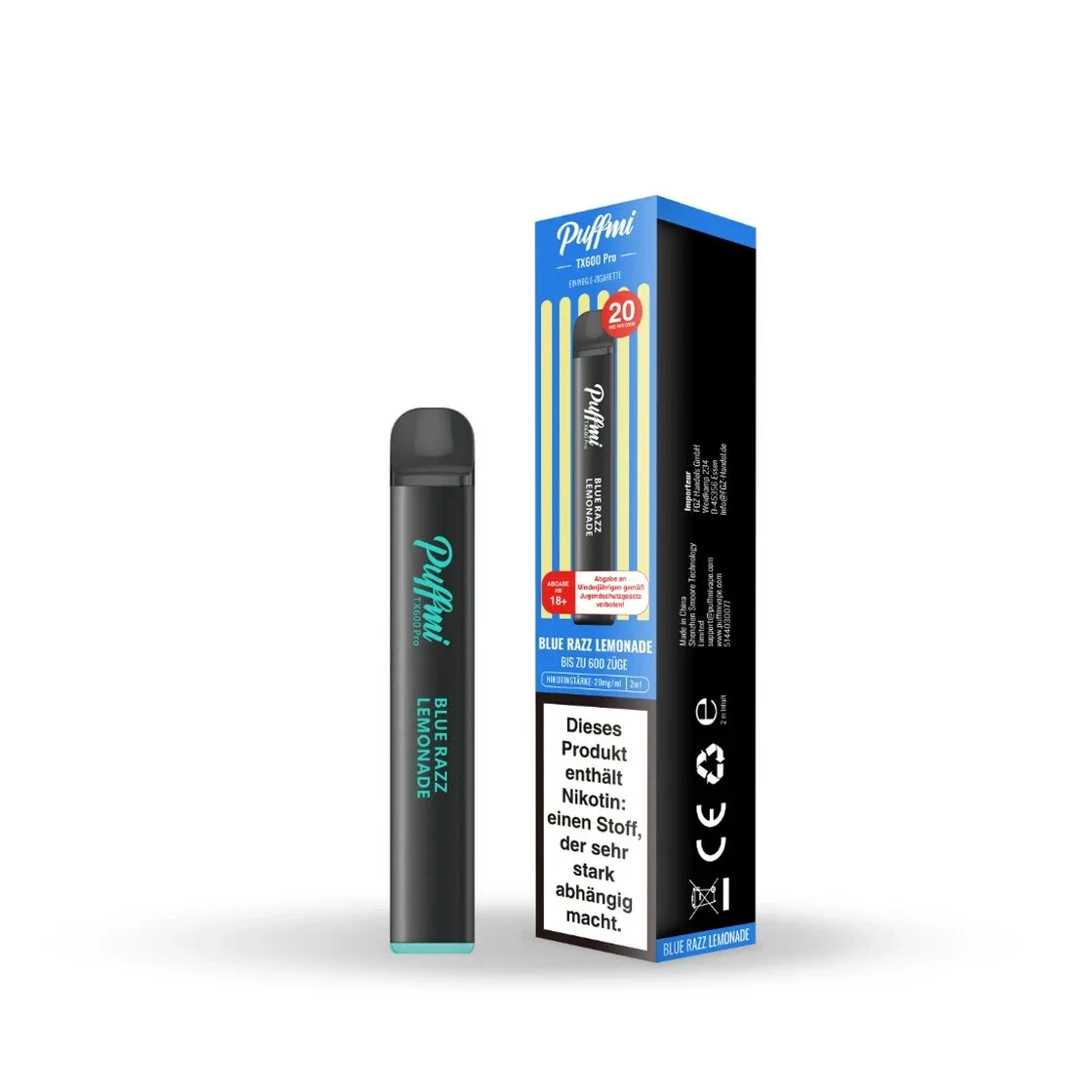 Puffmi TX600 Pro – Blue Razz Lemonade 20mg