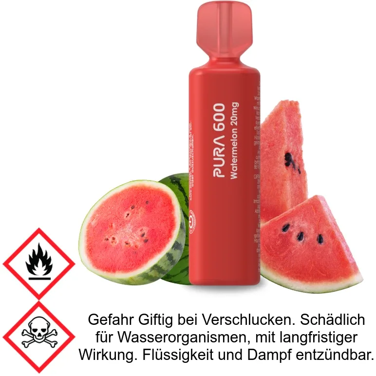 Pura 600 Watermelon 20 mg/ml – Einweg E-Zigarette