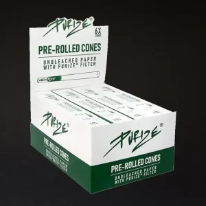 Purize® Pre-Rolled King Size Cones mit Aktivkohlefilter, 6er Pack