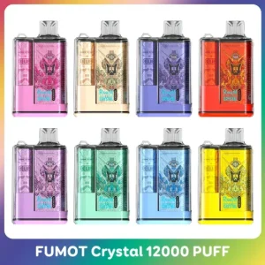 RandM Crystal 12K Züge Einweg E Zigarette Digital Display Wiederaufladbar