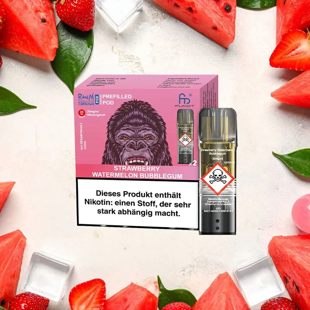 RandM Tornado Pods | Strawberry Watermelon Bubblegum | 2er Pack