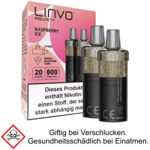 Raspberry Ice 20 mg/ml Pod Lite Plus Linvo 2er Pack