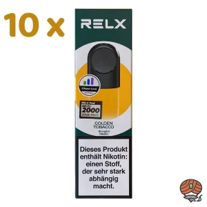 RELX Pods GOLDEN TOBACCO 18mg/ml 10x 2 Pods