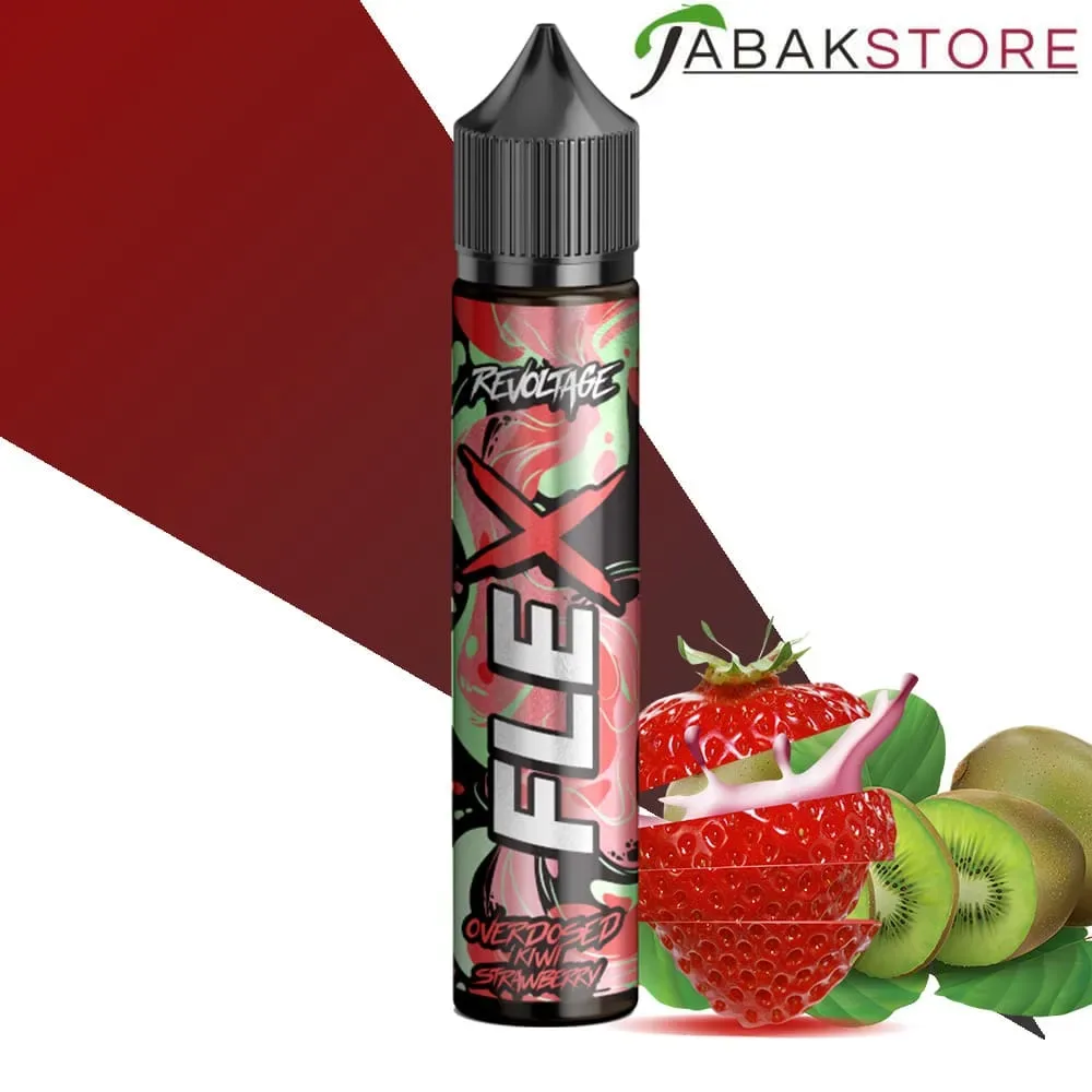 Revoltage Flex | Overdosed Kiwi Strawberry | Aroma | 10ml Liquid