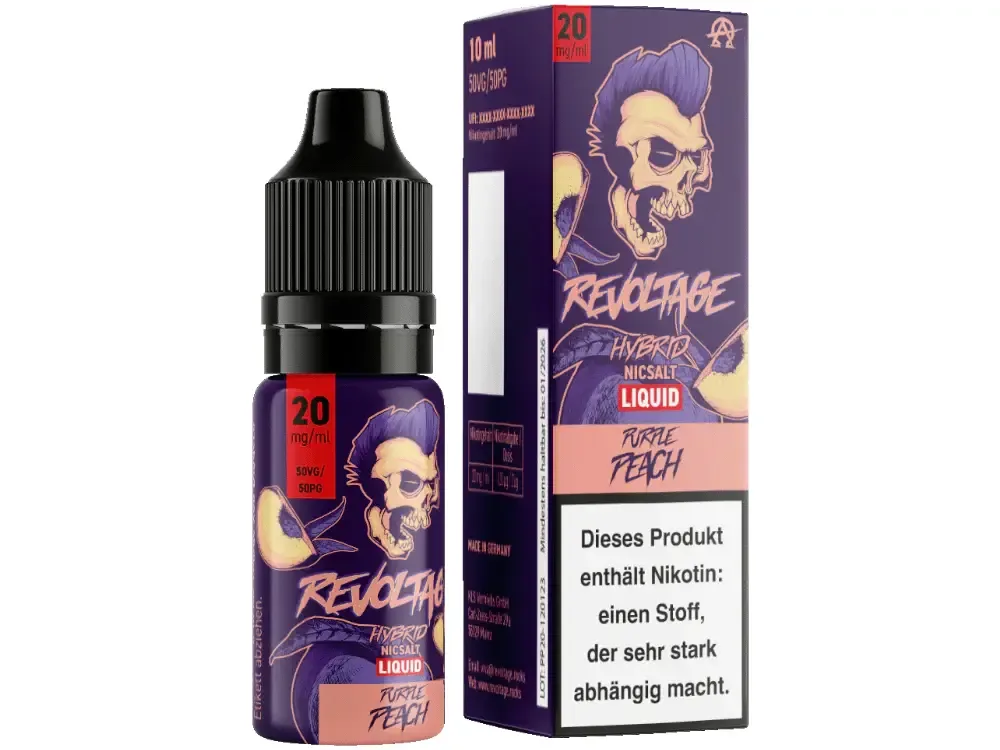 Revoltage – Tobacco Gold – Hybrid Nikotinsalz Liquid – Purple Peach