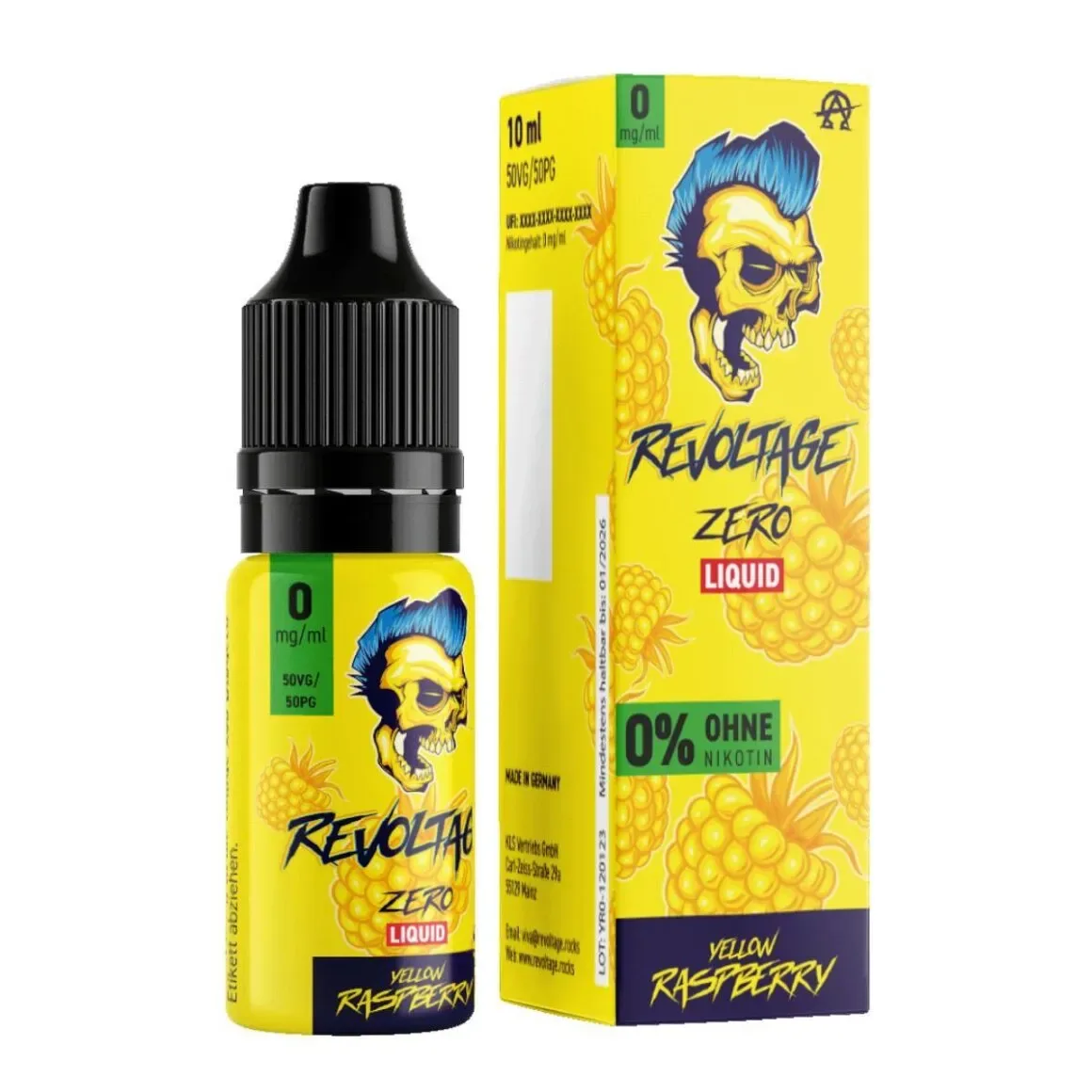 Revoltage – Yellow Raspberry 0mg/ml – E-Liquid