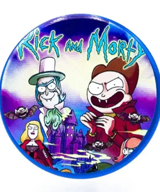 Rick and Morty Aluminium Grinder Blue 2 Parts