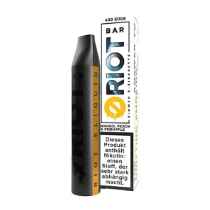 RIOT Bar Mango, Peach & Pineapple 0mg/ml (Nikotinfrei) Einweg