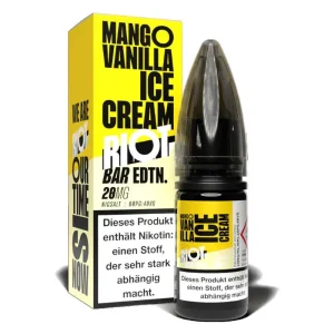 Riot Salt – Bar EDTN – Nic Salt Liquid 10ml – Mango Vanilla Ice Cream-20 mg/ml
