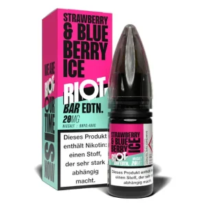 Riot Salt – Bar EDTN – Nic Salt Liquid 10ml – Strawberry Blueberry Ice-20 mg/ml