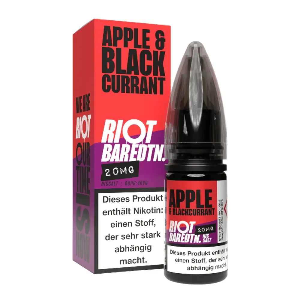 Riot Squad – Apple Blackcurrant – NicSalt (Nikotinsalzliquid, 10 ml, 60% PG / 40% VG)