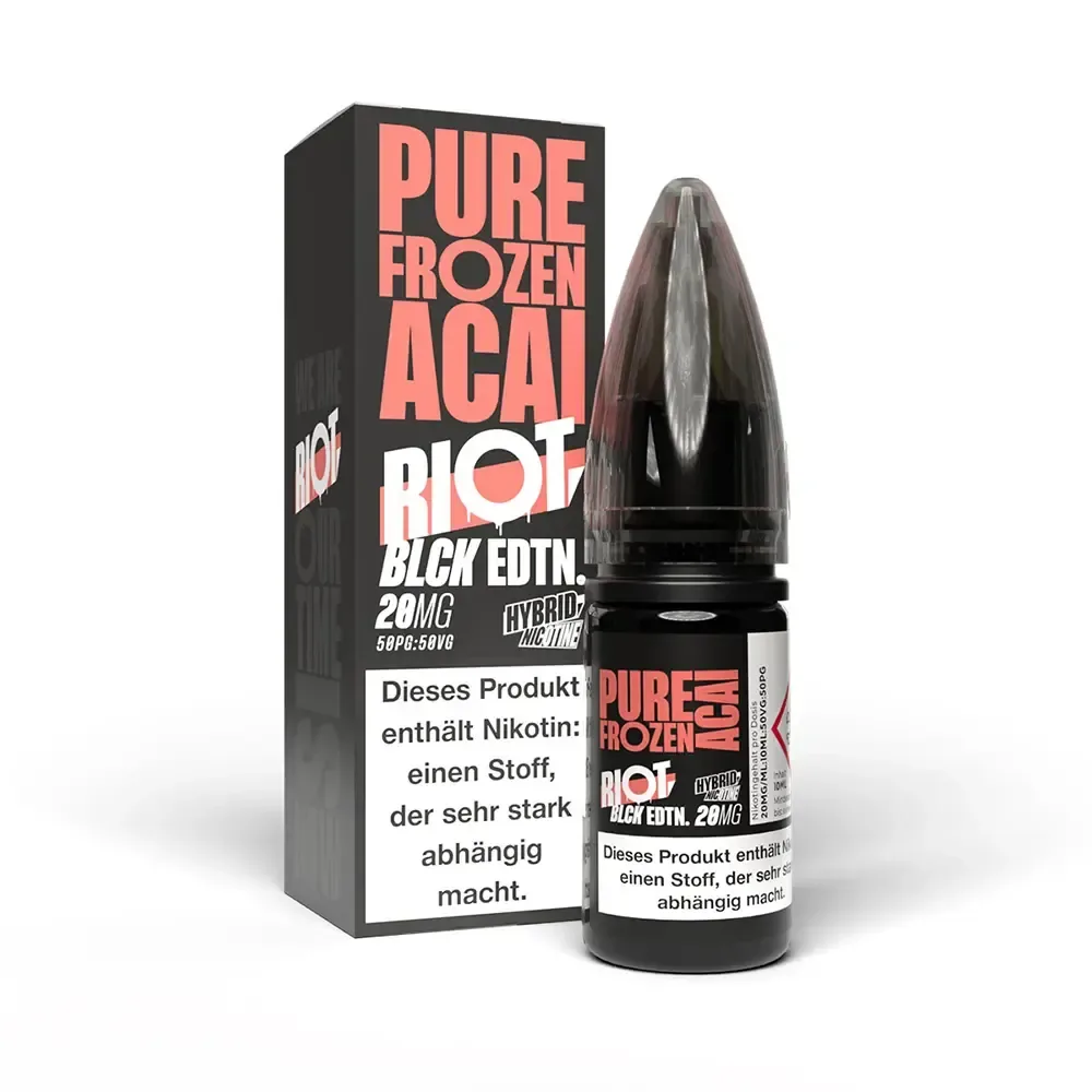 Riot Squad Hybrid Nikotinsalz – Black Edition Pure Frozen Acai – 20mg 10ml
