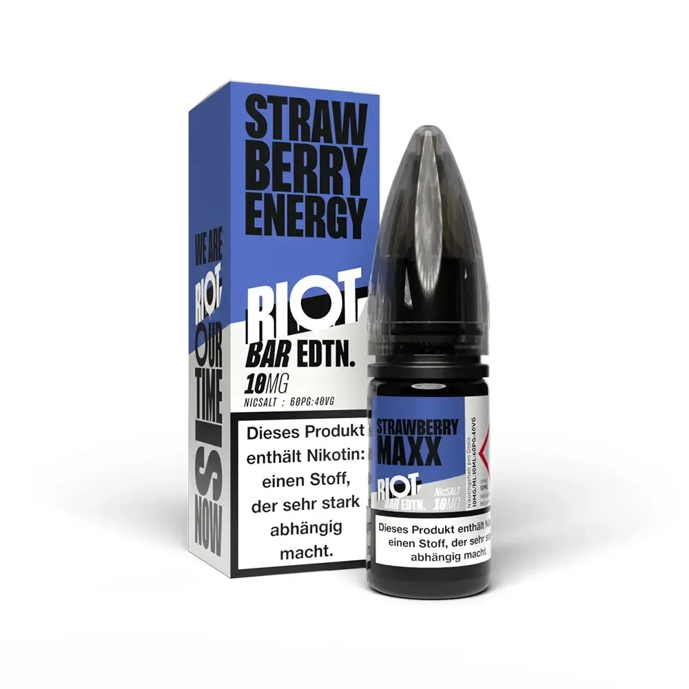 Riot Squad Nikotinsalz – Strawberry MAXX Energy – Liquid 10mg 10ml