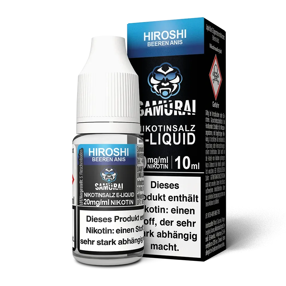 Samurai Nikotinsalz – Hiroshi Beeren Anis – Liquid 20mg 10ml