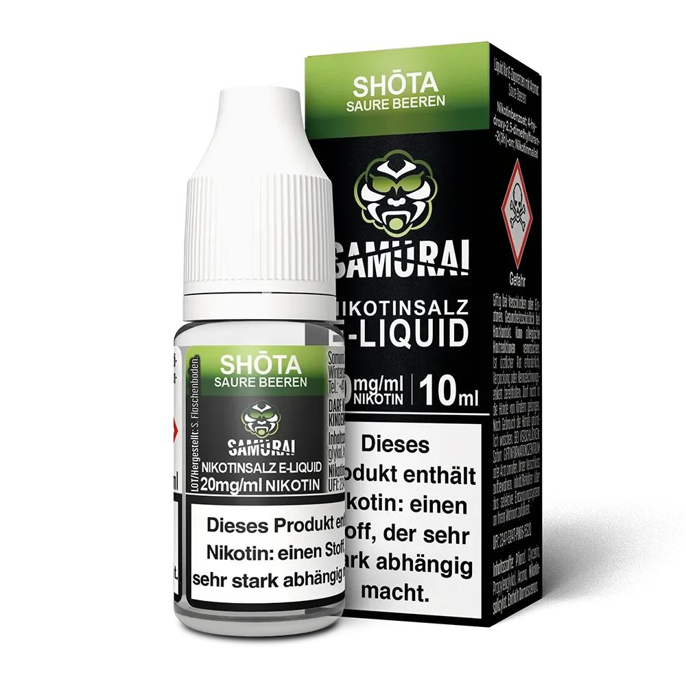 Samurai Nikotinsalz – Shota Saure Beeren – Liquid 20mg 10ml