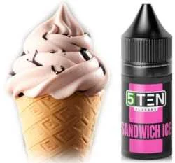 Sandwich Ice 5ten Vanille Erdbeere Schoko Eis Fiveten 2,5ml-in-30ml